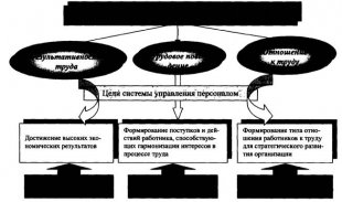 Цели системы управления персоналом в зависимости от целевых объектов